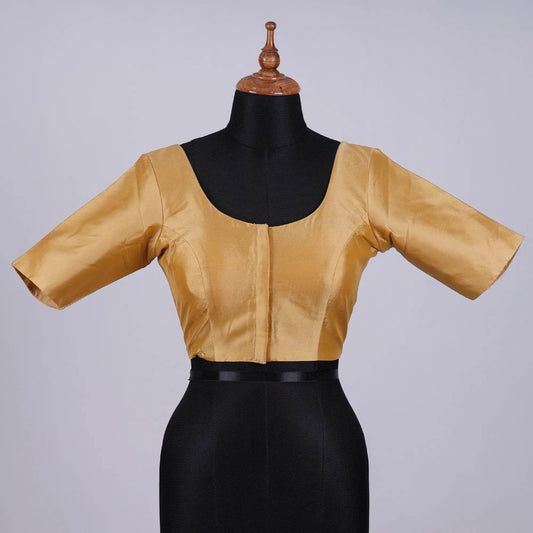 Tussar Silk Blouse with Round Neck - Adi Akshoy & Co.