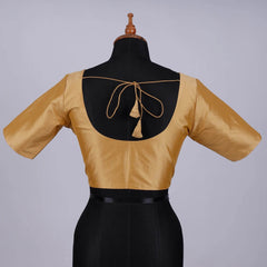 Tussar Silk Blouse with Round Neck - Adi Akshoy & Co.