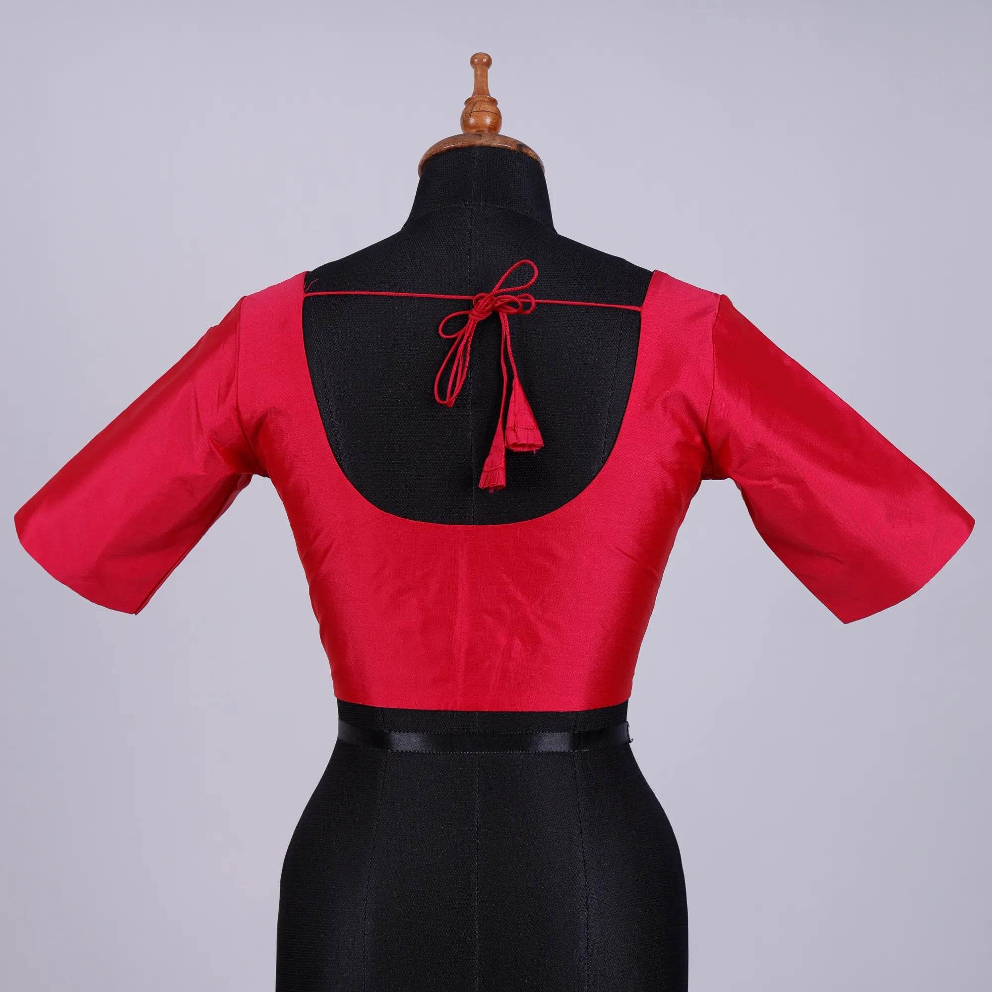 Rani Silk Blouse with Round Neck - Adi Akshoy & Co.