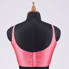 Pink Sleeveless Blouse with Round Neck - Adi Akshoy & Co.