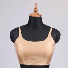 Tussar Sleeveless Blouse with Round Neck - Adi Akshoy & Co.