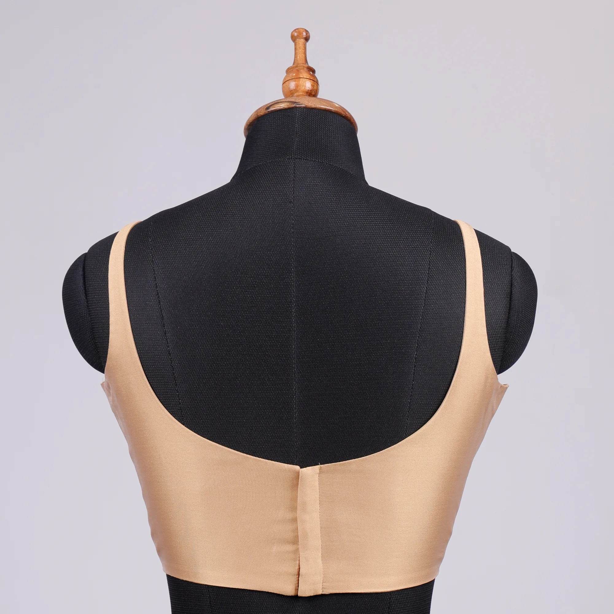 Tussar Sleeveless Blouse with Round Neck - Adi Akshoy & Co.