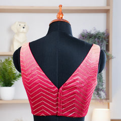 Maroon sleeveless Blouse with V-Neck - Akshayi