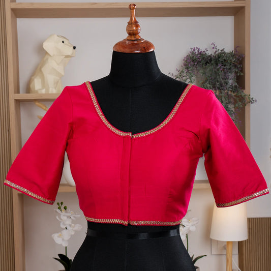 Rani Silk Blouse with Round Neck - Akshayi