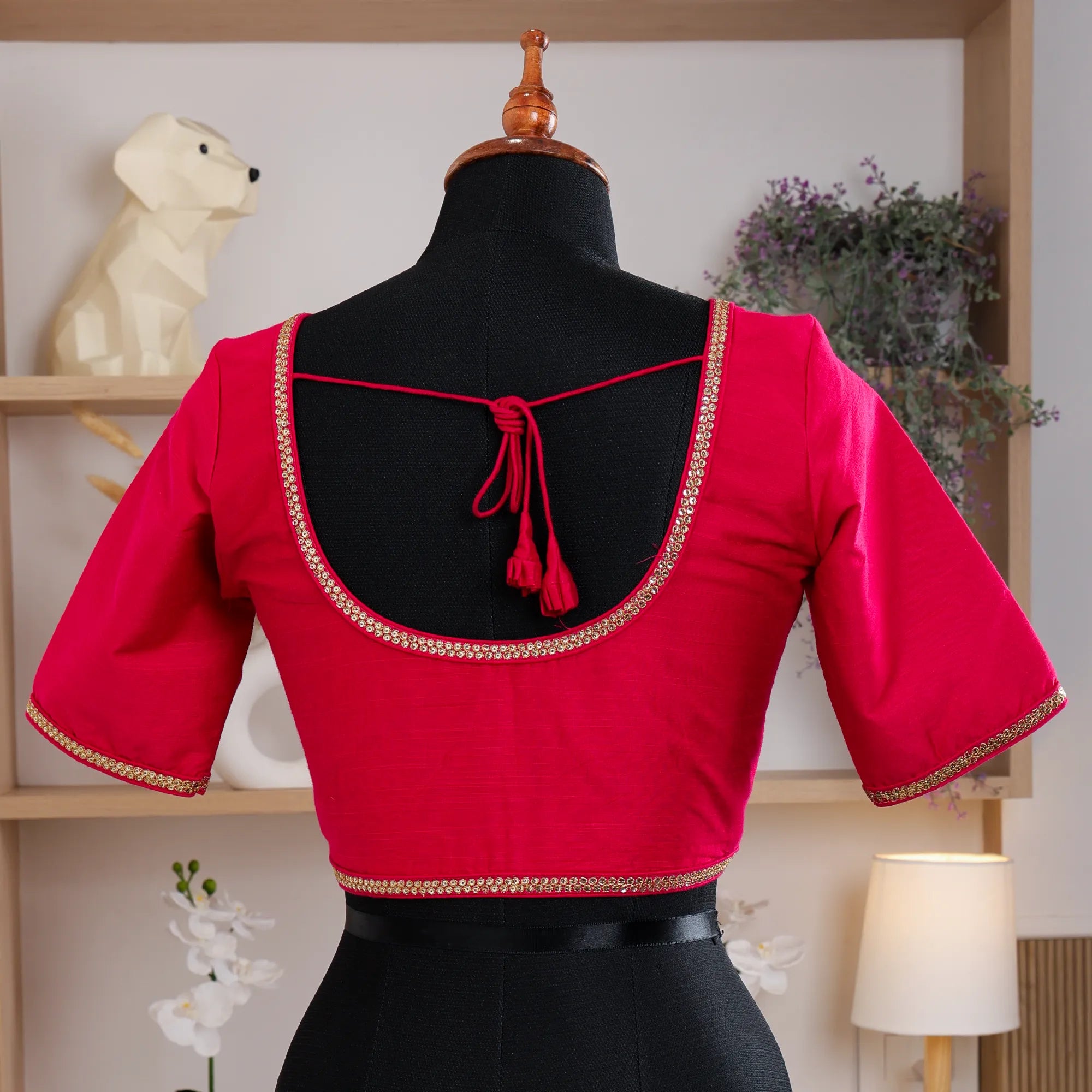 Rani Silk Blouse with Round Neck - Akshayi