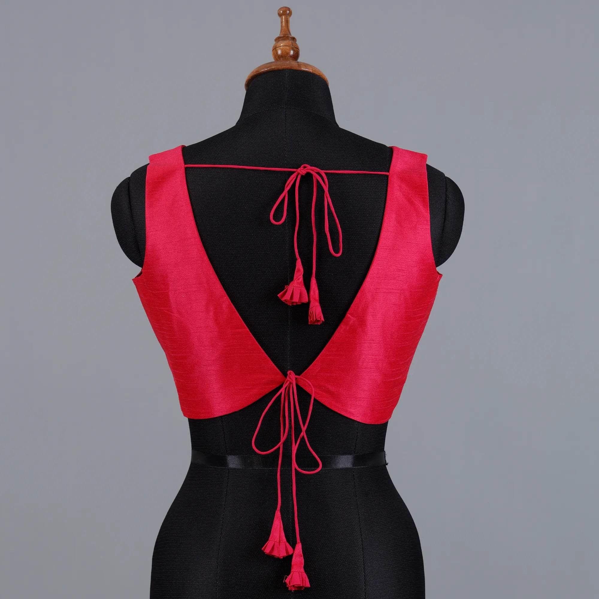 Rani Sleeveless Blouse with V-Neck - Adi Akshoy & Co.