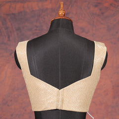 Gold Square V-Neck Blouse