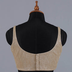 Golden Crushed Fancy Partywear Sleeveless Blouse - Adi Akshoy & Co.