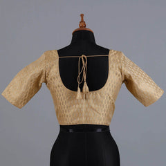 Chiku Brocade Blouse with U Neck - Adi Akshoy & Co.