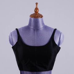 Black Sleeveless Blouse with Round Neck - Adi Akshoy & Co.