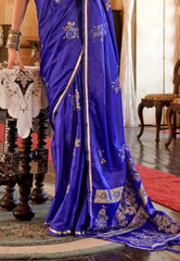 Purple Mashru Silk Saree with Blouse Piece - Adi Akshoy & Co.