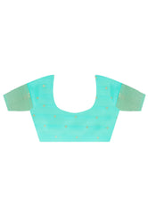 Peach Brocade Kanjivaram Silk Saree With Blouse Piece - Adi Akshoy & Co.