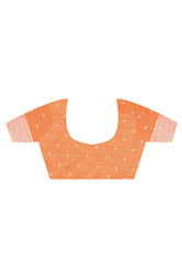 Rust Tussar Silk Saree with Blouse Piece - Adi Akshoy & Co.