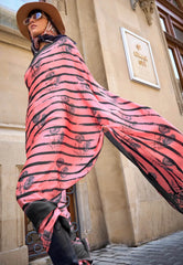 Peach Modal Silk Saree With Blouse Piece - Adi Akshoy & Co.