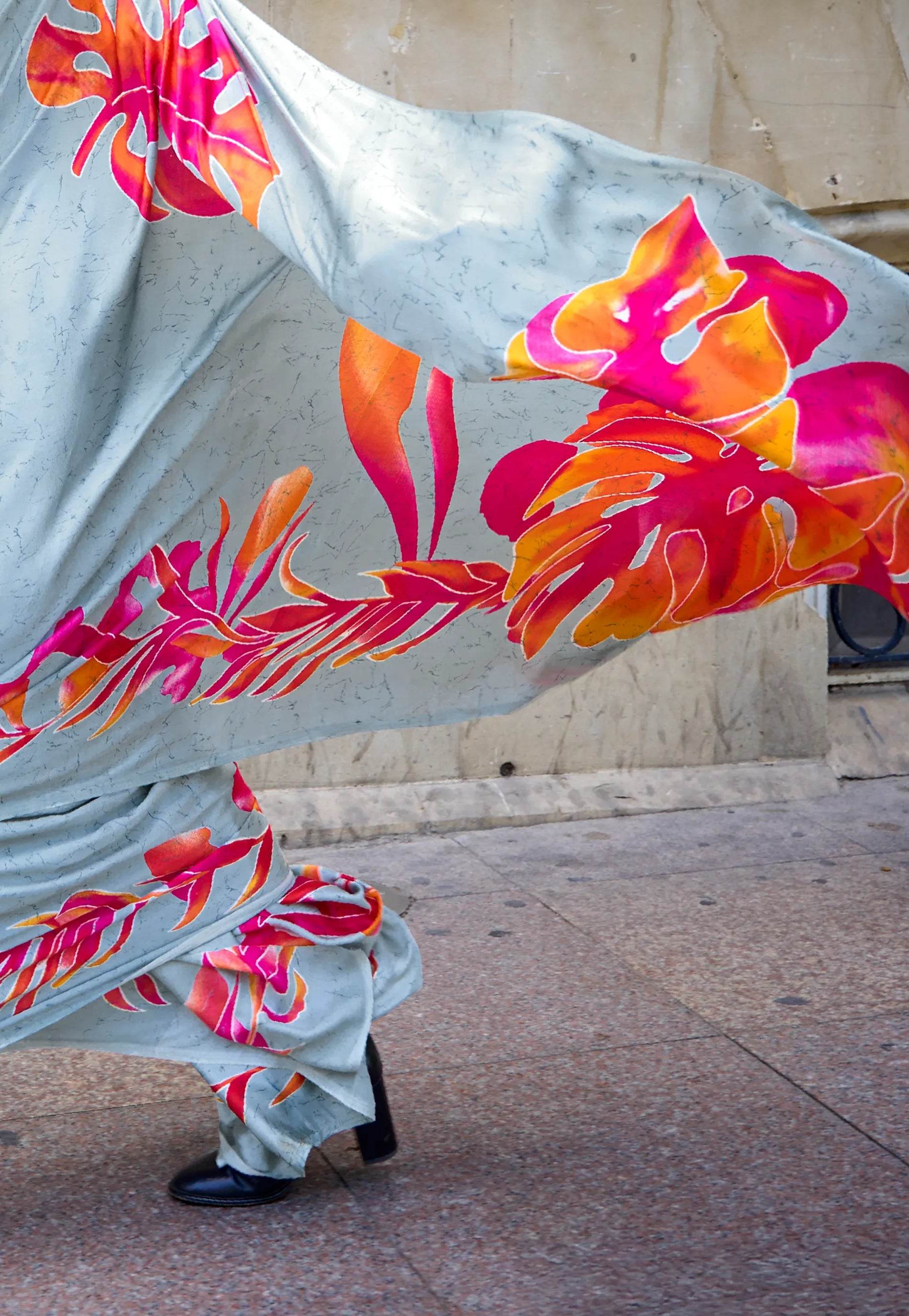 Sky Blue Modal Silk Saree With Blouse Piece - Adi Akshoy & Co.