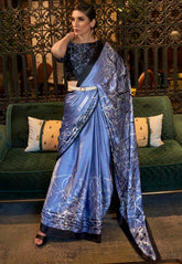 Light Purple Modal Silk Saree With Blouse Piece- Adi Akshoy & Co.