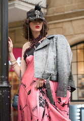 Light Neon Pink Modal Silk Saree With Blouse Piece- Adi Akshoy & Co.