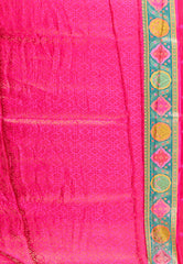 Rani Pink Kani Silk Saree With Blouse Piece - Adi Akshoy & Co.