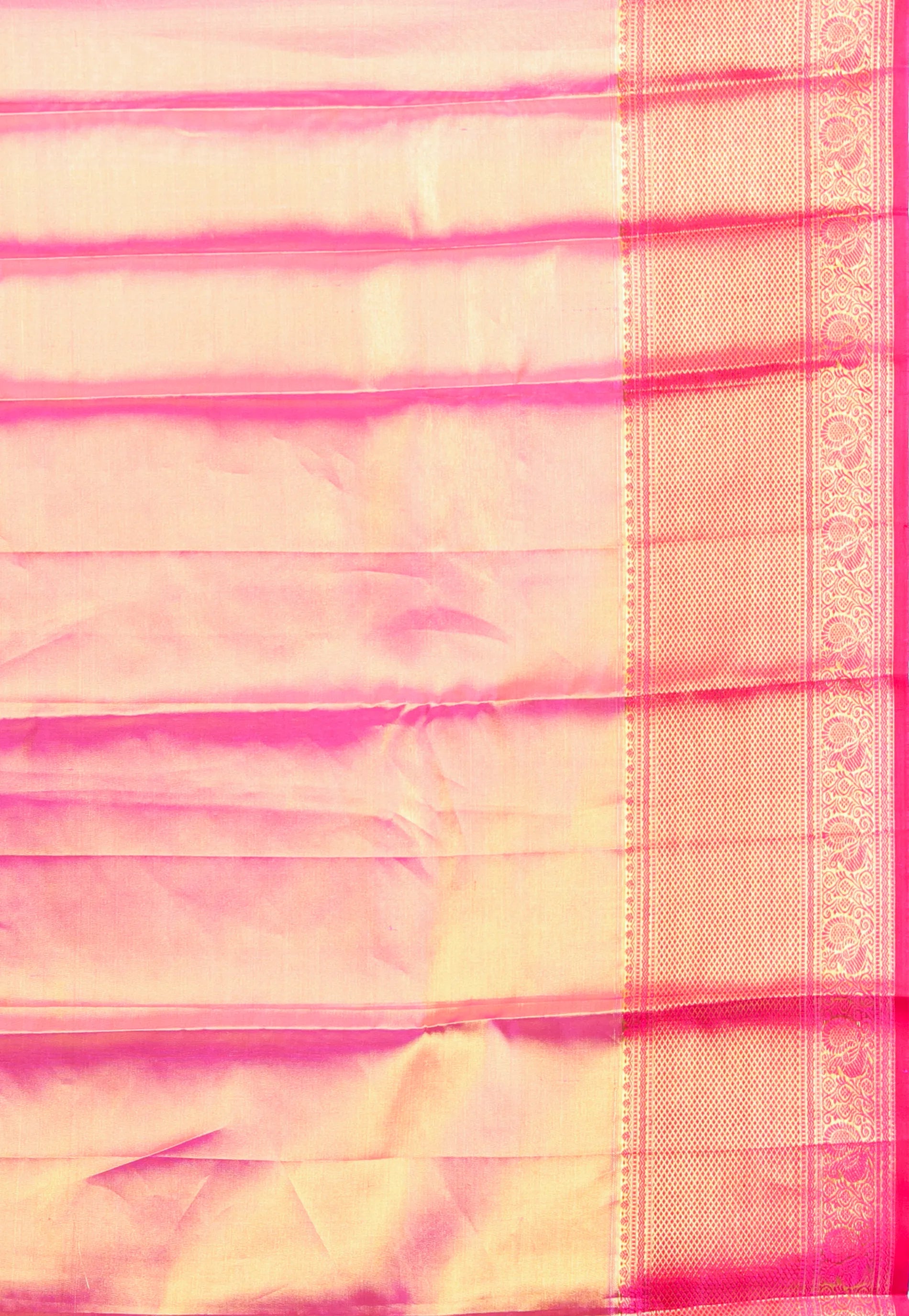 Rani with Golden Pure Tissue Kanjivaram Silk Saree With Blouse Piece - Adi Akshoy & Co.