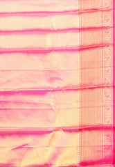 Rani with Golden Pure Tissue Kanjivaram Silk Saree With Blouse Piece - Adi Akshoy & Co.