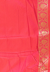 Yellow Katan with Zari work with Rani Border Silk Saree With Blouse Piece - Adi Akshoy & Co.