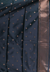 Black Mashru with Zari Work Silk Saree with blouse Piece - Adi Akshoy & Co.