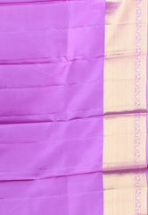Mauve Pure Kanjivaram Silk Saree With Blouse Piece - Adi Akshoy & Co.
