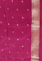Magenta Mashru Silk Saree With Blouse Piece - Adi Akshoy & Co.