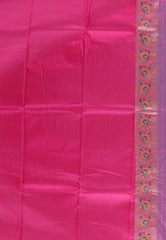 Rama Green with Rani Border Kanjivaram Silk Saree With Blouse Piece - Adi Akshoy & Co.