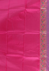Rama Green with Rani Border Kanjivaram Silk Saree With Blouse Piece - Adi Akshoy & Co.