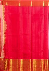 Ramma Green with Red Border Pure Kanjivaram Silk Saree With Blouse Piece - Adi Akshoy & Co.