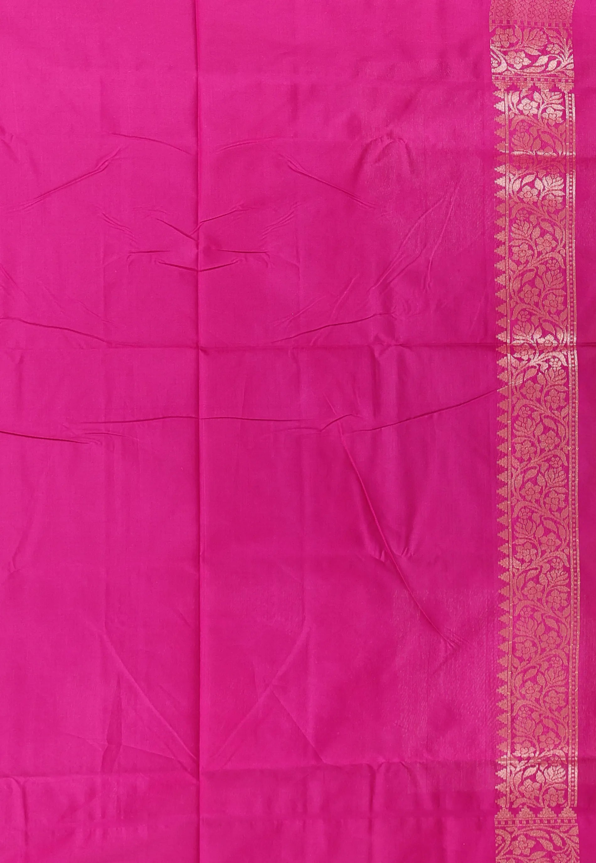 Beige with Rani Border Tussar Silk Saree with Blouse Piece - Adi Akshoy & Co.