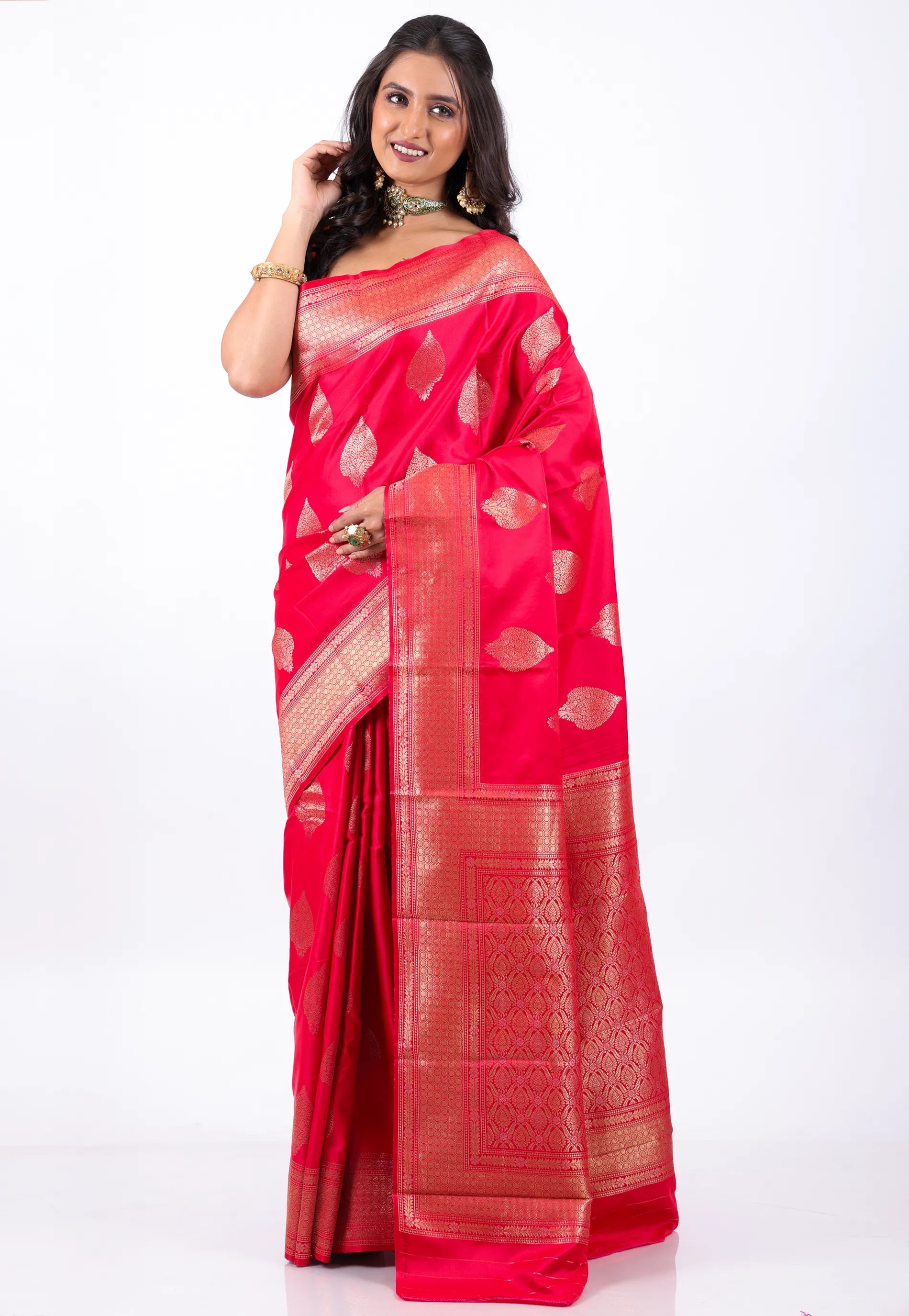 Rani Mashru Silk Saree with Blouse Piece - Adi Akshoy & Co.