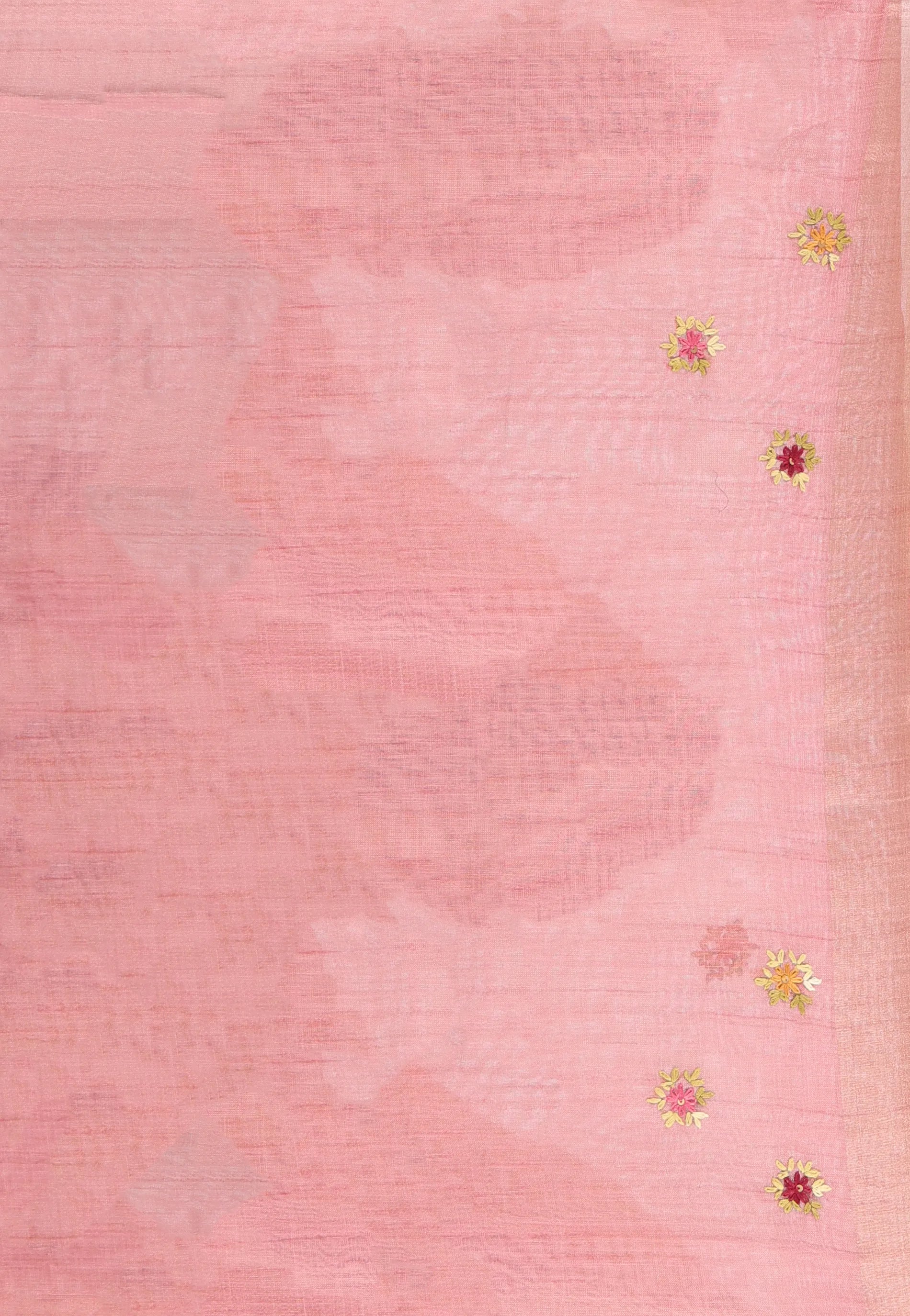 Tussar Colour Handwoven Kantha Silk Saree With Blouse Piece - Adi Akshoy & Co.