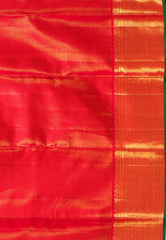 Golden Pure Tissue Kanjivaram Silk Saree With Blouse Piece - Adi Akshoy & Co.