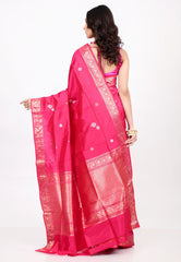 Rani Pure Katan Silk Saree with Blouse Piece - Adi Akshoy & Co.