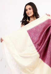 Reddish-Pink Tussar Silk Saree with Blouse Piece - Adi Akshoy & Co.