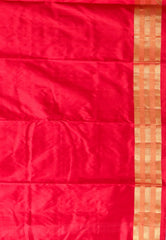 Cream with Red Anchal Pure Kanjivaram Silk Saree With Blouse Piece - Adi Akshoy & Co.