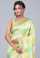 Multi Colour Rangkat Mashru Silk Saree with Blouse Piece - Adi Akshoy & Co.