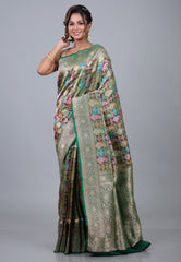 Multi Colour Pure Exclusive Rangkat Katan Silk Saree With Blouse Piece - Adi Akshoy & Co.