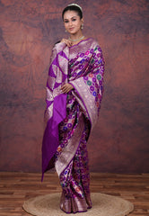 Multi Colour Pure Exclusive Rangkat Katan Silk Saree With Blouse Piece - Adi Akshoy & Co.