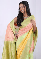 Multicolour Mashru Silk Saree with Blouse Piece – Adi Akshoy & Co.