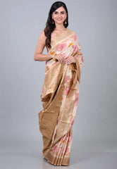 Multi Colour Rangkat Mashru Silk Saree with Blouse Piece - Adi Akshoy & Co.