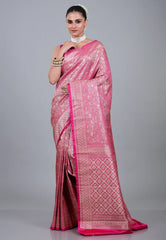 Rani Shikargah Katan Silk Saree With Blouse Piece - Adi Akshoy & Co.