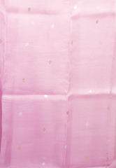 Mauve Kora Silk Saree With Blouse Piece - Adi Akshoy & Co.