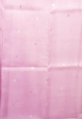Mauve Kora Silk Saree With Blouse Piece - Adi Akshoy & Co.