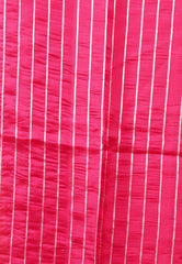 Rani Pink Katan Pure Silk Saree With Blouse Piece - Adi Akshoy & Co.