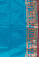 Maroon Baluchari Silk Saree with Blouse Piece