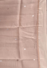 Beige Kora Silk Saree With Blouse Piece - Adi Akshoy & Co.