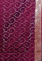 Lime Green with Magenta Border Pastel Benarasi Saree With Blouse Piece